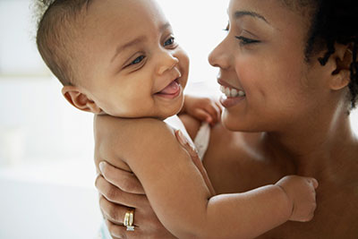 Young woman and baby