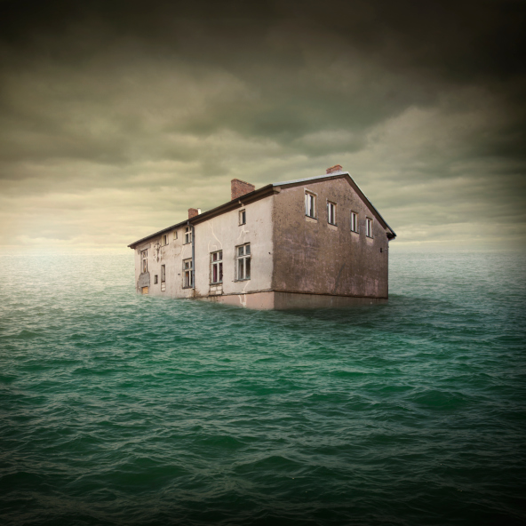 Flooded house