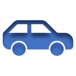 Blue Icon of a Car Linked to the Automobile Insurance Page
