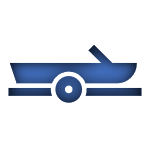 Blue Icon of a Boat Linked to the Boat Insurance Page