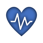 Blue Icon of a Heart with a Heartbeat linked to the Life Insurance Page